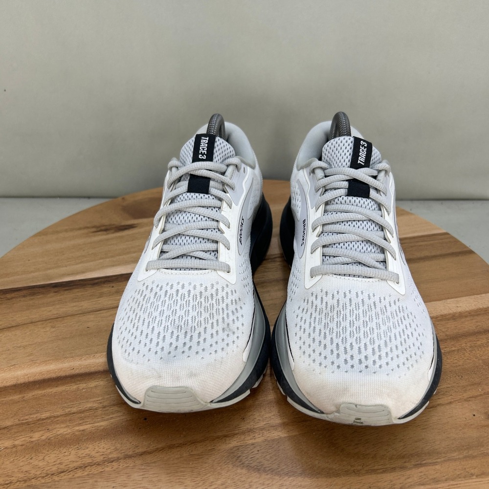 Brooks Trace 3 Womens Running Shoes Size 10 Wide D White Grey Black 1204011D191 - Picture 2 of 8